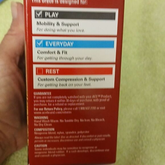 ACE Ankle Adjustable Compression Support LEFT or Right Ankle NWT - Picture 5 of 7